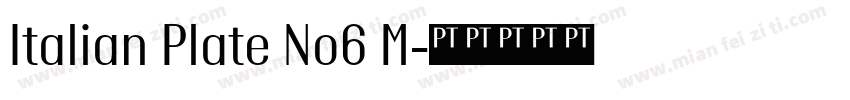 Italian Plate No6 M字体转换